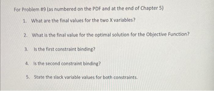 For Problem #9 (as numbered on the PDF and at the