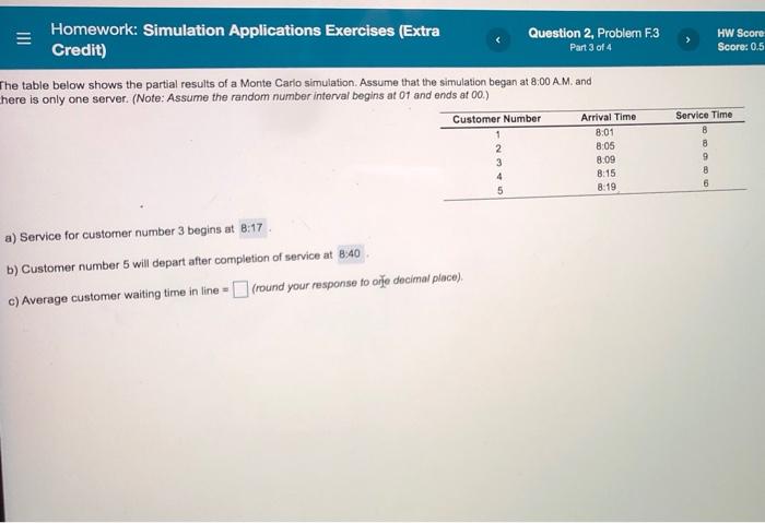 III Homework Simulation Applications Exercises