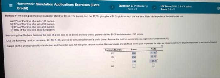III Homework Simulation Applications Exercises