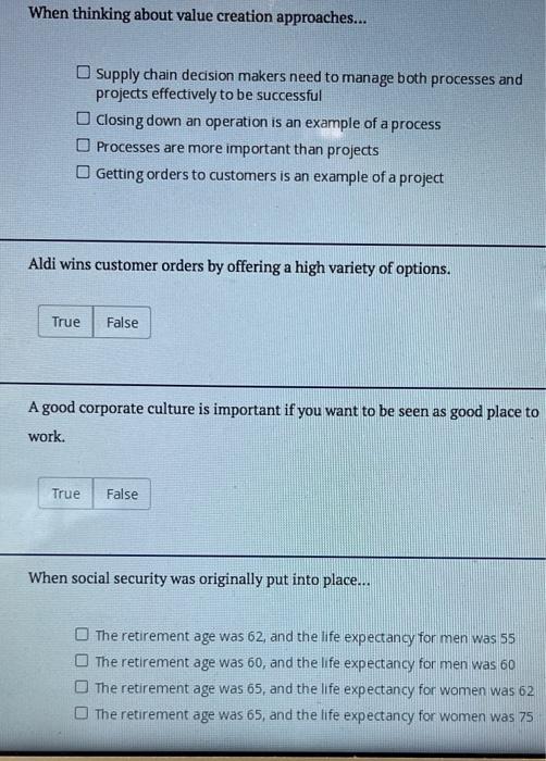 When thinking about value creation approaches...
