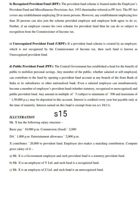 need right answer asp b) Recognized Provident