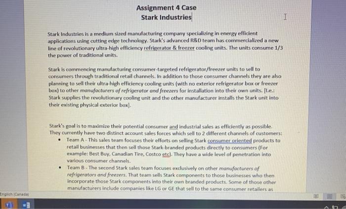 Assignment 4 Case Stark Industries I Stark