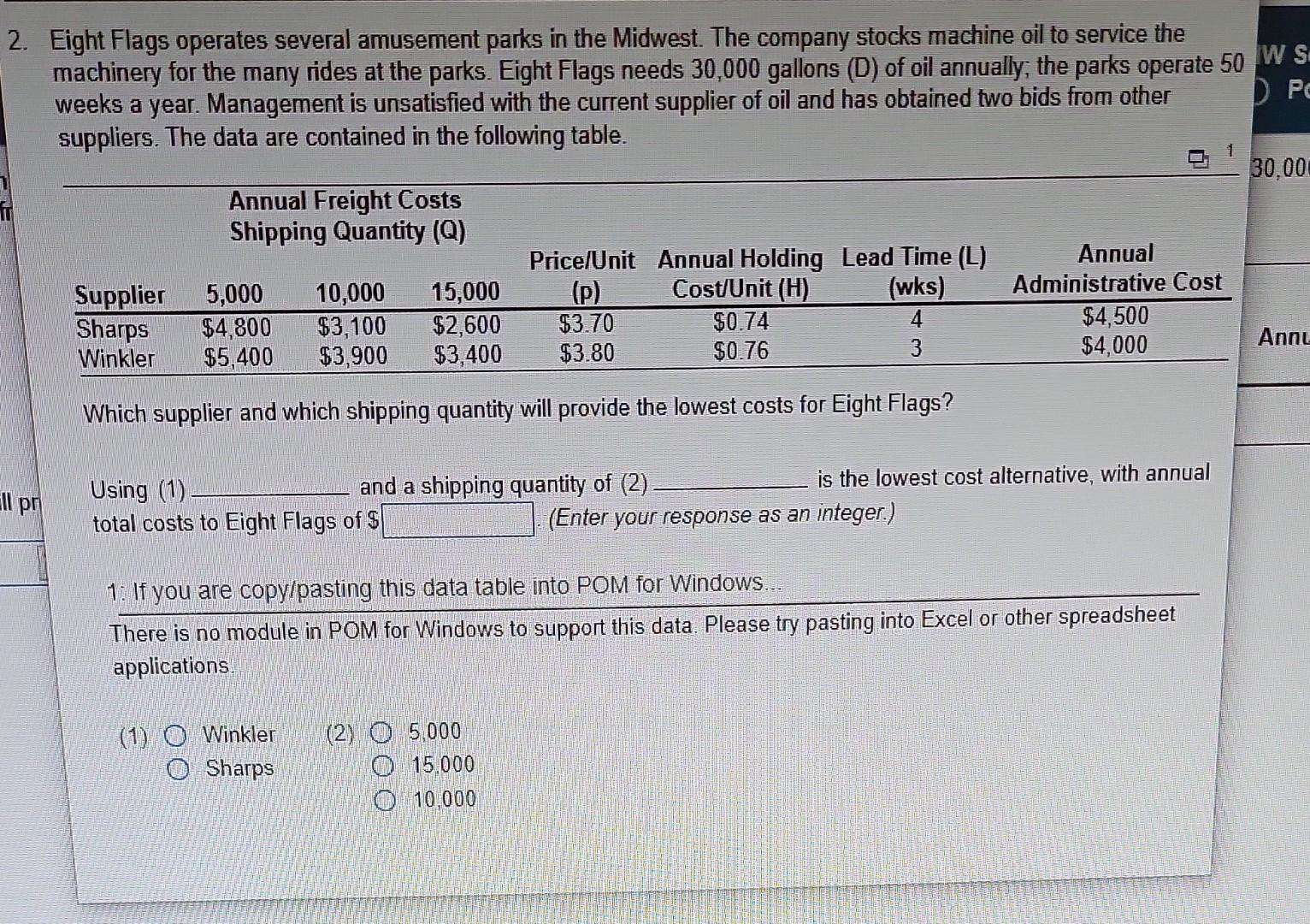 14. 2 please answer clearly Eight Flags operates