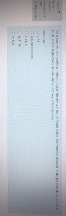 Not yer Using exponential smoothing method