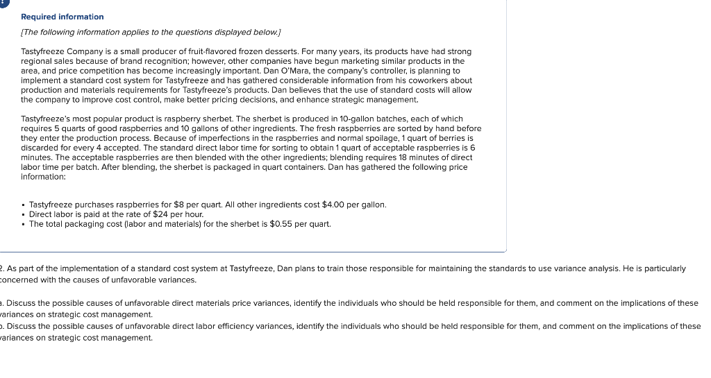 Required information [The following information