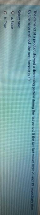 The demand of a product showed a decreasing