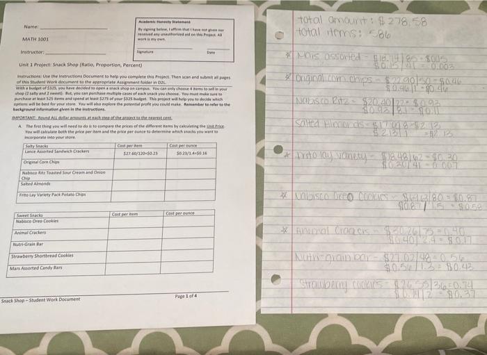 part a of the project is filled out this is part