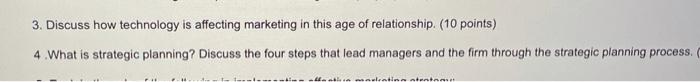 3. Discuss how technology is affecting marketing