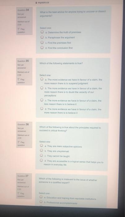 31 The first step in uncovering impotpremise is