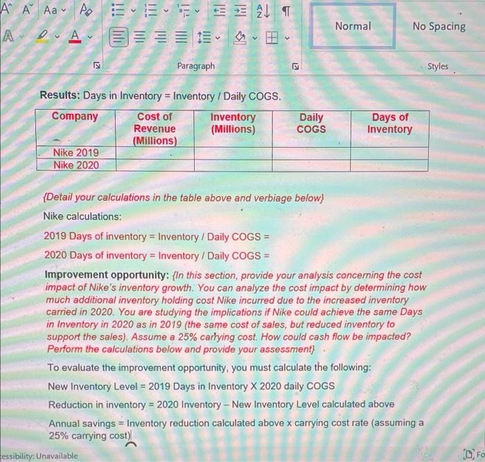 operations within the same industry. The Days in