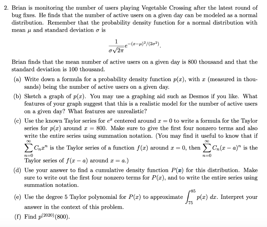 2. Brian is monitoring the number of users