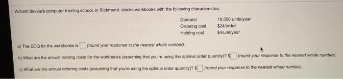 Wiliam Beville's computer training school, in