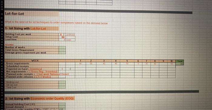 solve this question pls You are the planner for