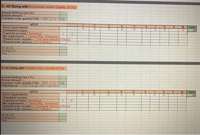 solve this question pls You are the planner for