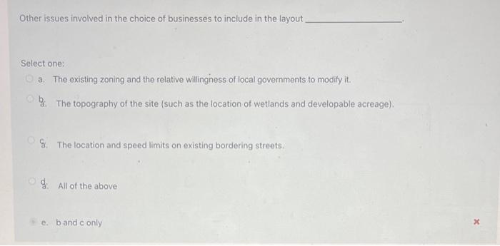 Other issues involved in the choice of businesses