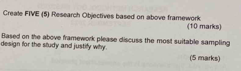 Subject : Research Methodology Please help me