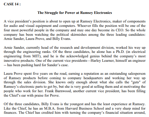 Also, I need answer for this case CASE 14: The