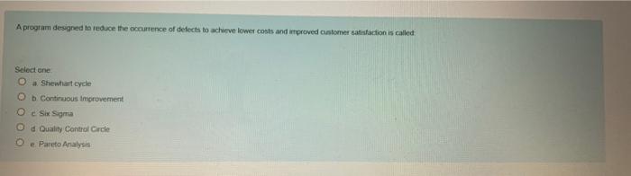 A program designed to reduce the occurrence of