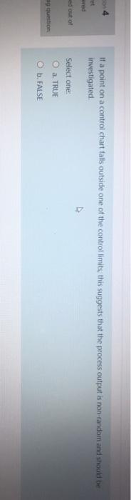 4 it a point on a control chart falls outside one