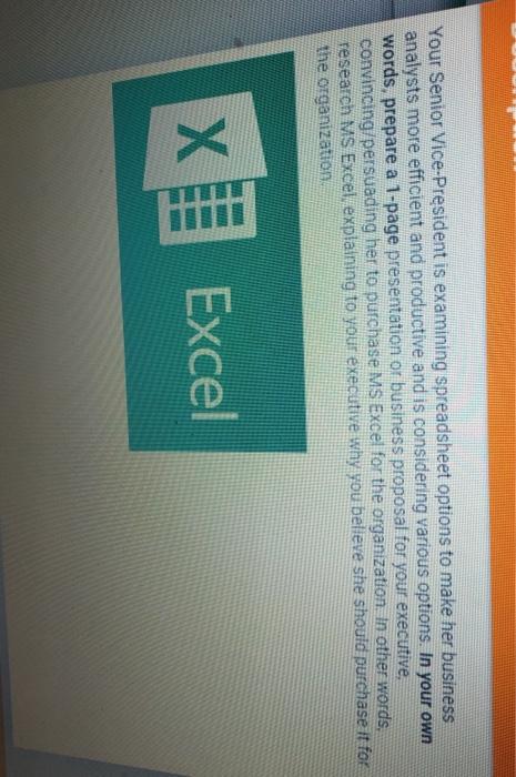 Your Senior Vice-President is examining