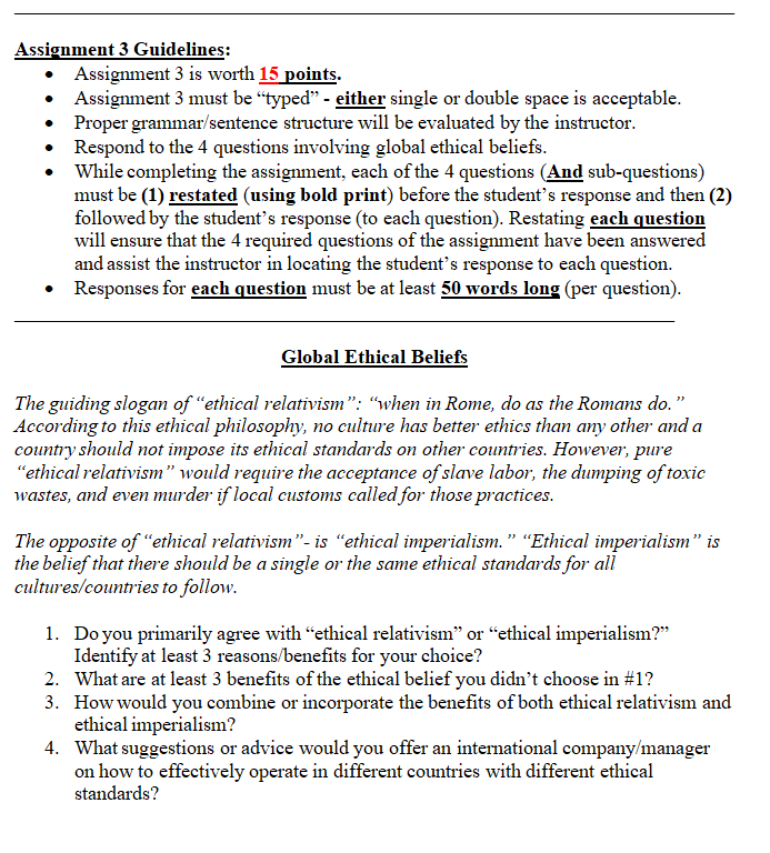 Assionment 3 Guidelines: - Assignment 3 is worth