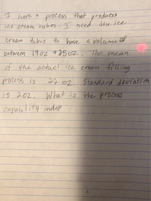 produces I have a process that ice cream tubes. I