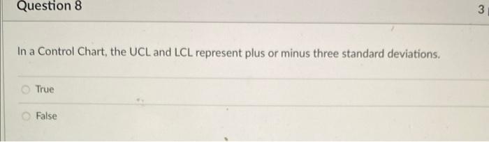In a Control Chart, the UCL and LCL represent