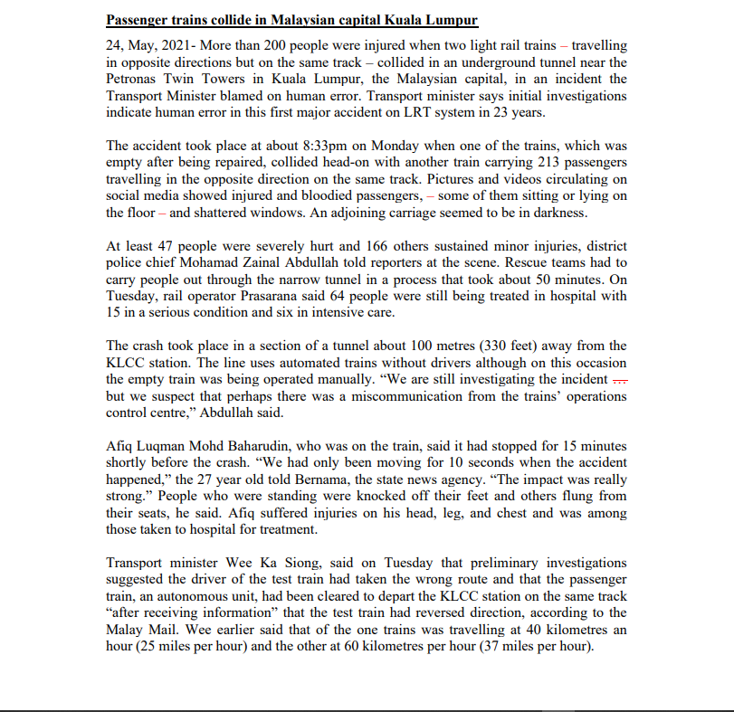 1) Do you think a good technical training for