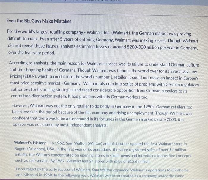 or the world's largest retailing company -