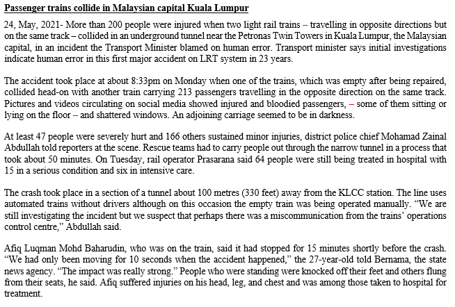 Question 1 Due to the concern by the Prime