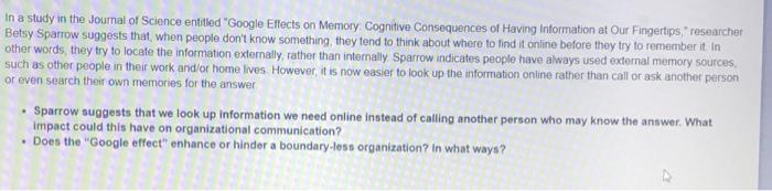 In a study in the Journal of Science entitled