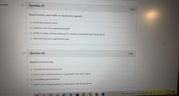 Please answer both please! Reward systems used