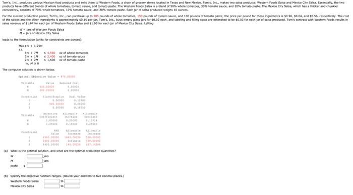 Tom, Inc. produces various Mexican food products