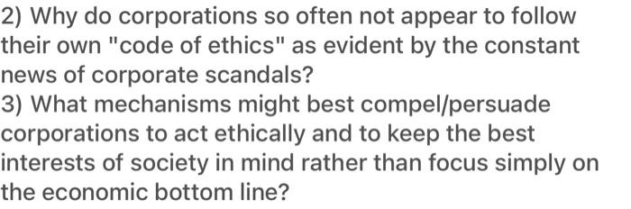 please add references 2) Why do corporations so