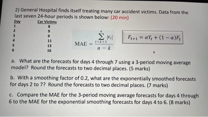 2) General Hospital finds itself treating many