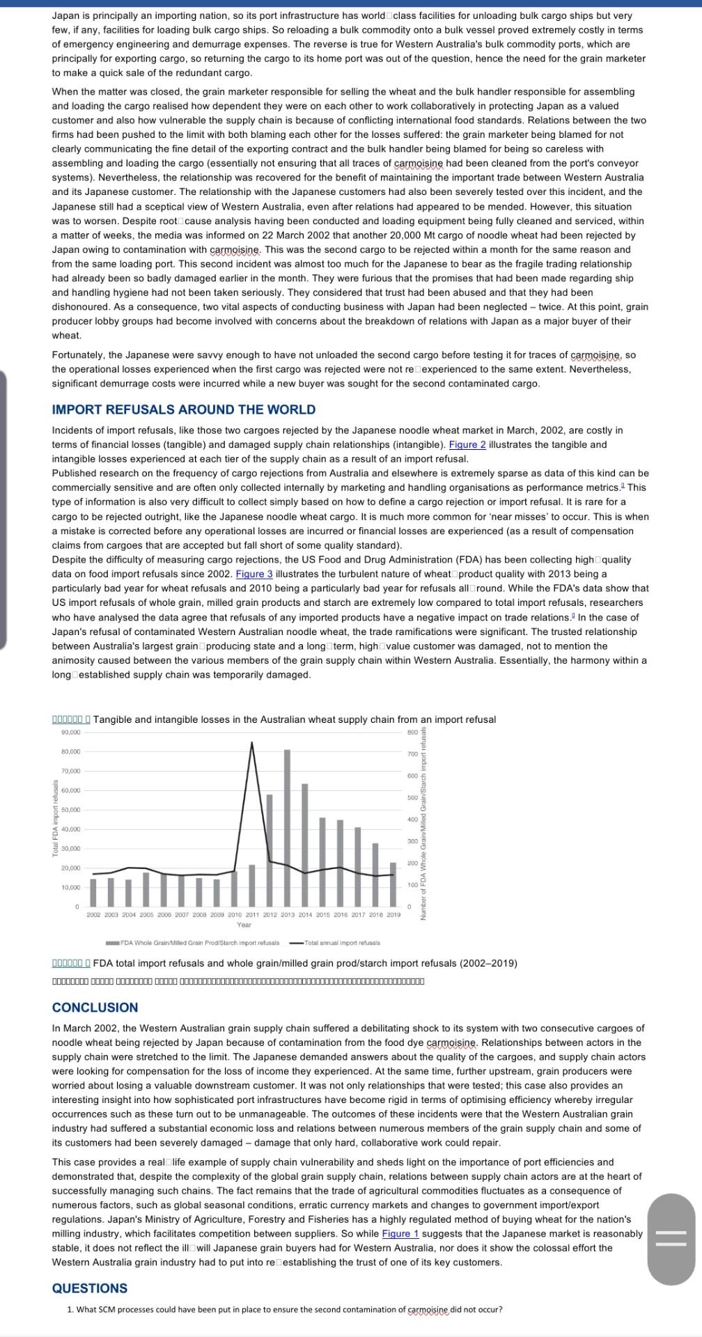 OBJECTIONABLE CONTAMINANTS IN EXPORT GRAIN The