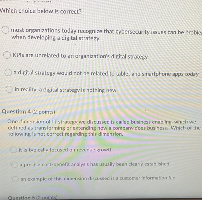 Which choice below is correct? most organizations