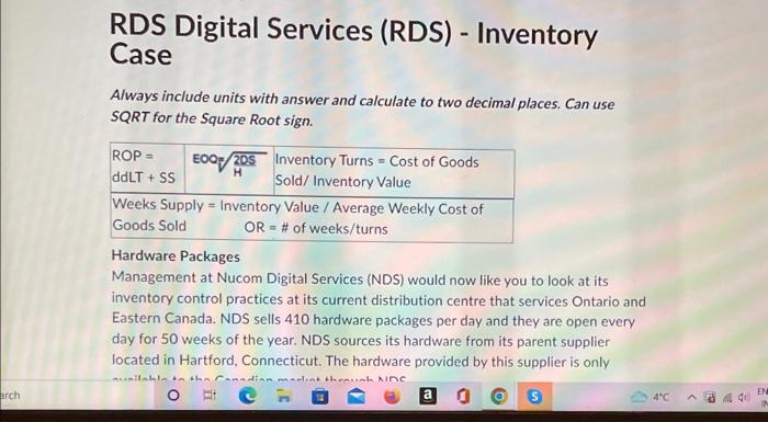 supply chain RDS Digital Services (RDS) -