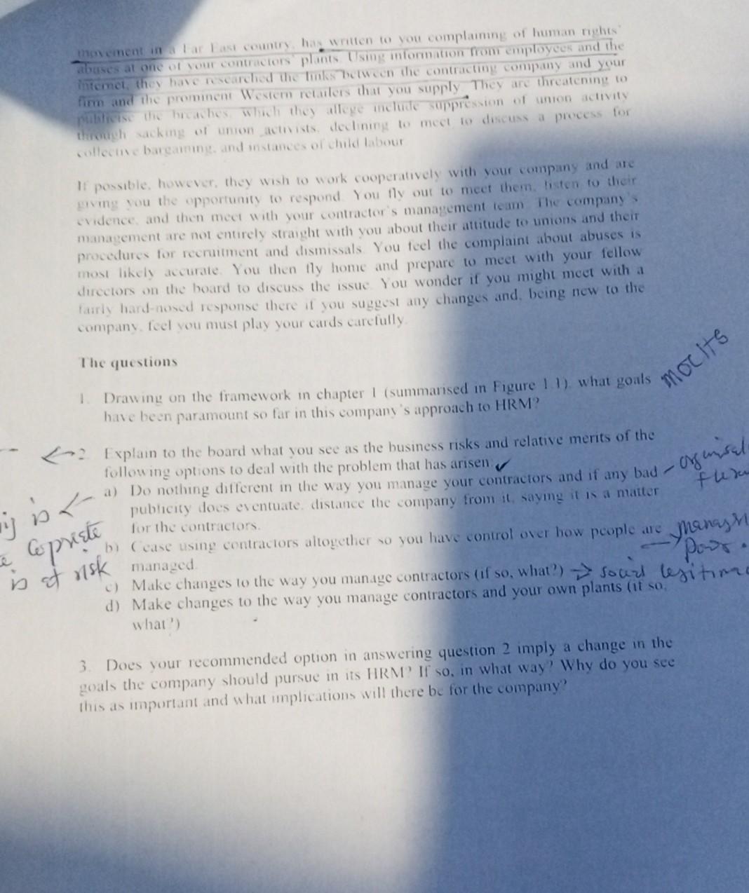 Please I need them urgently Case study 4.1: