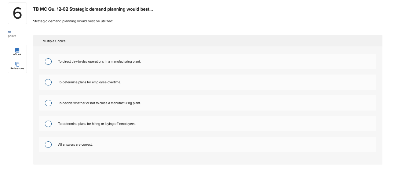 TB MC Qu. 12-30 A forecasting system that
