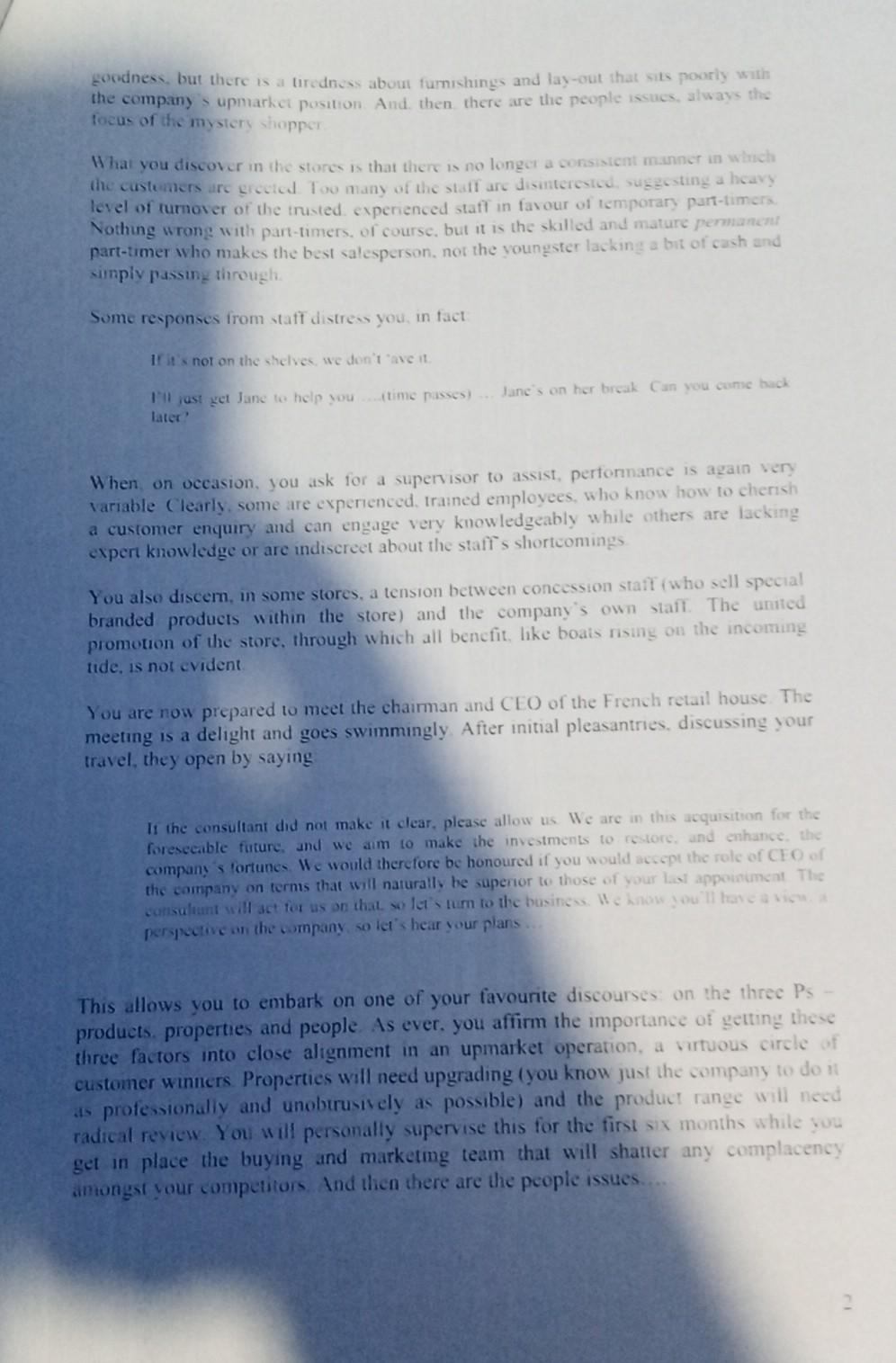 Please I need them urgently Case study 4.1: