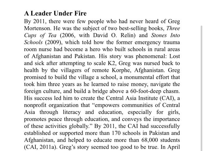 please answer question number 3 with a long