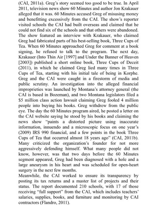 please answer question number 3 with a long