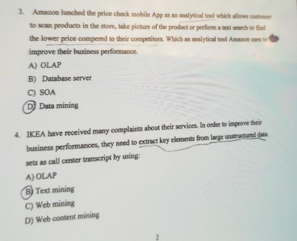 Book MIS 3. Amazon lunched the price check mobile