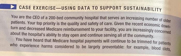 CASE EXERCISE-USING DATA TO SUPPORT