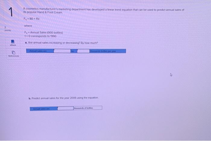 1 1 A cosmetics manufacturer's marketing