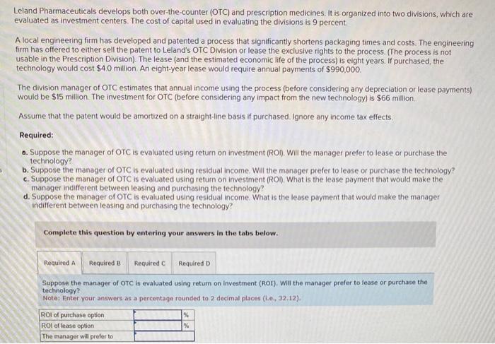 Leland Pharmaceuticals develops both