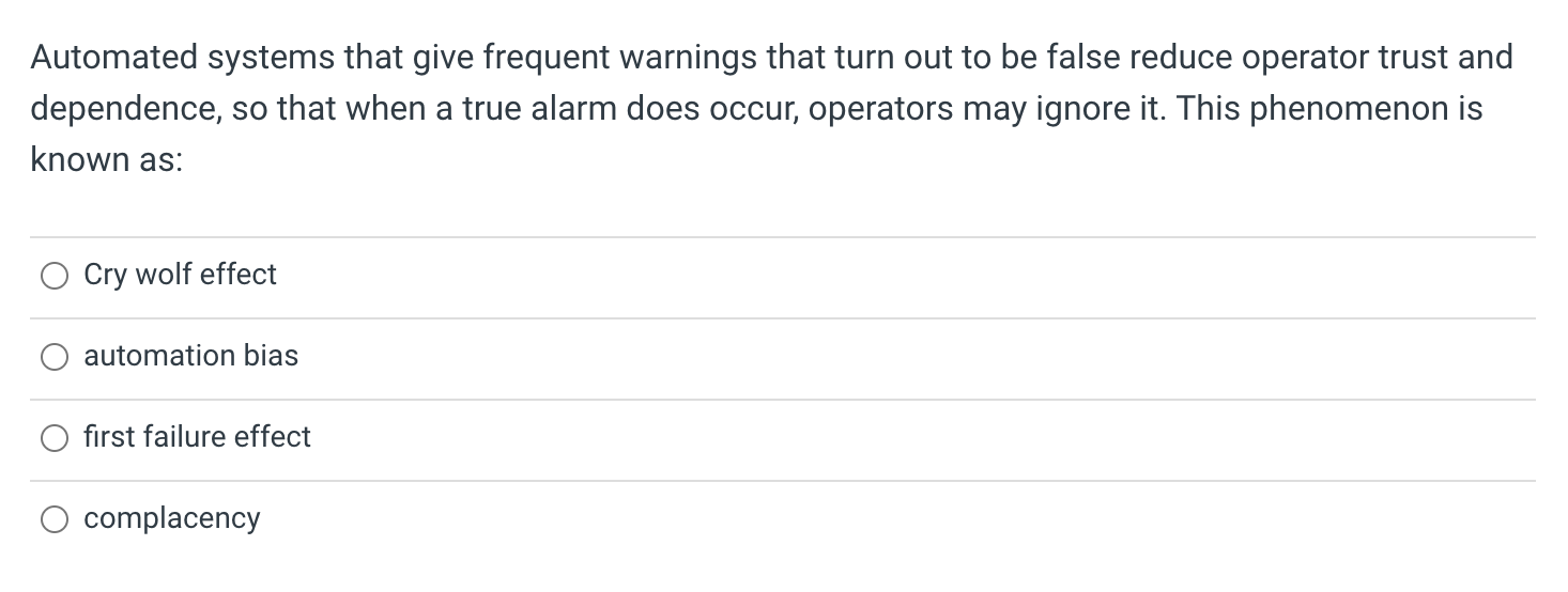 Automated systems that give frequent warnings