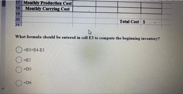 10 A company is planning production for the next