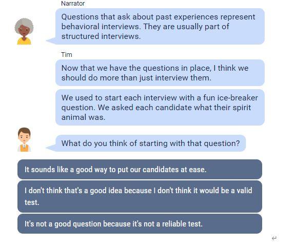 Questions that ask about past experiences